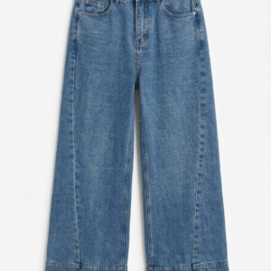 VAQUERO  PIERNA ANCHA CON COSTURAS VERTICALES AZUL