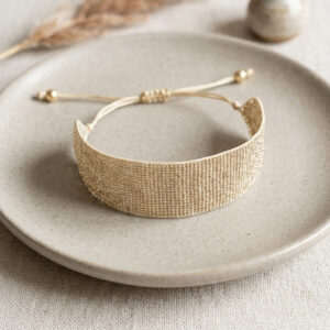 PULSERA MIYUKI DORADA ANCHA